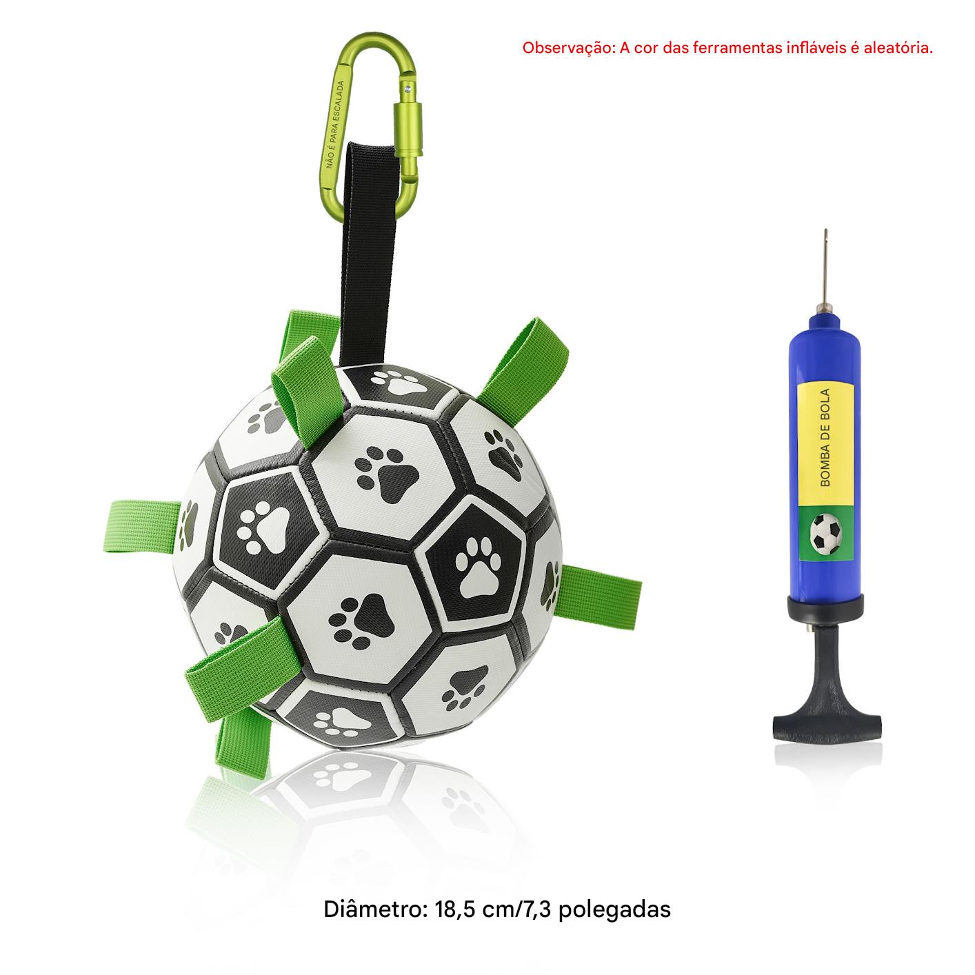 Bola de futebol interativa inflável para treinamento de cães.