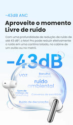 🎧 HAYLOU Mori Pro – Fone Bluetooth 5.4 com Cancelamento de Ruído Ativo -43dB