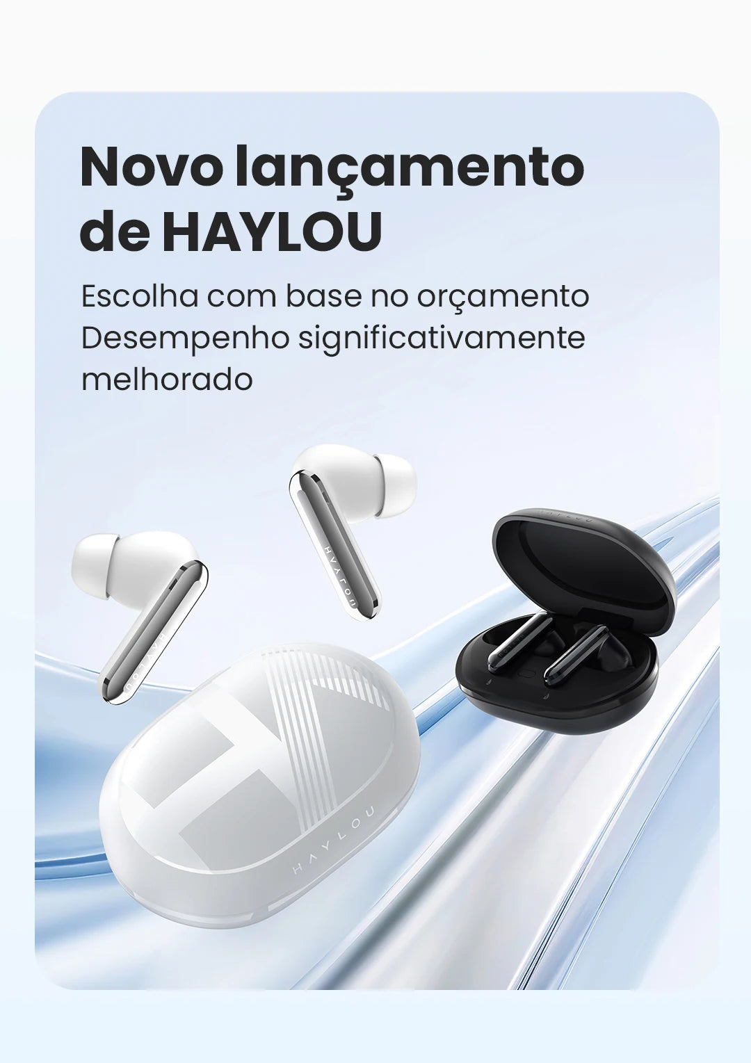 🎧 HAYLOU Mori Pro – Fone Bluetooth 5.4 com Cancelamento de Ruído Ativo -43dB