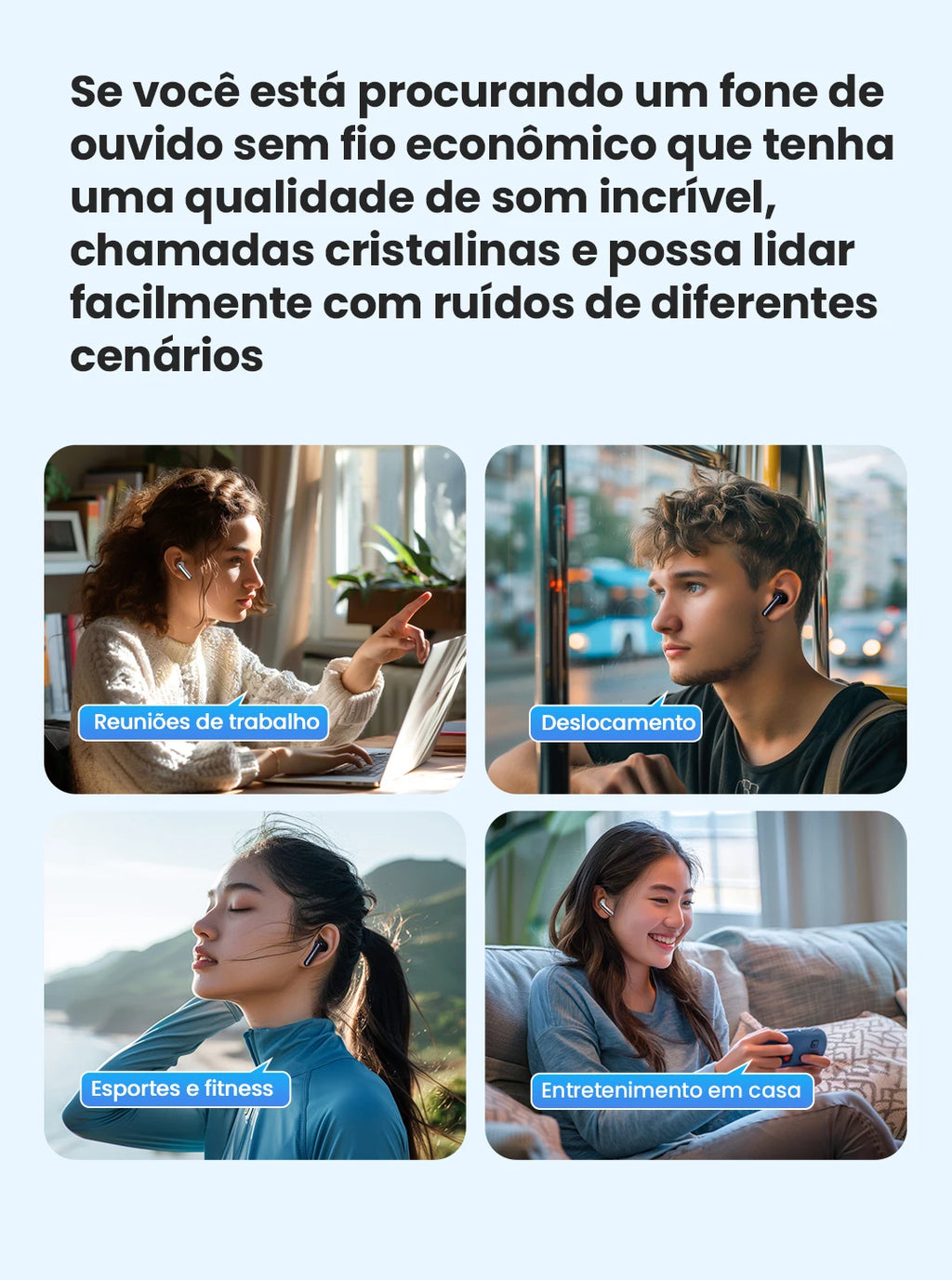 🎧 HAYLOU Mori Pro – Fone Bluetooth 5.4 com Cancelamento de Ruído Ativo -43dB