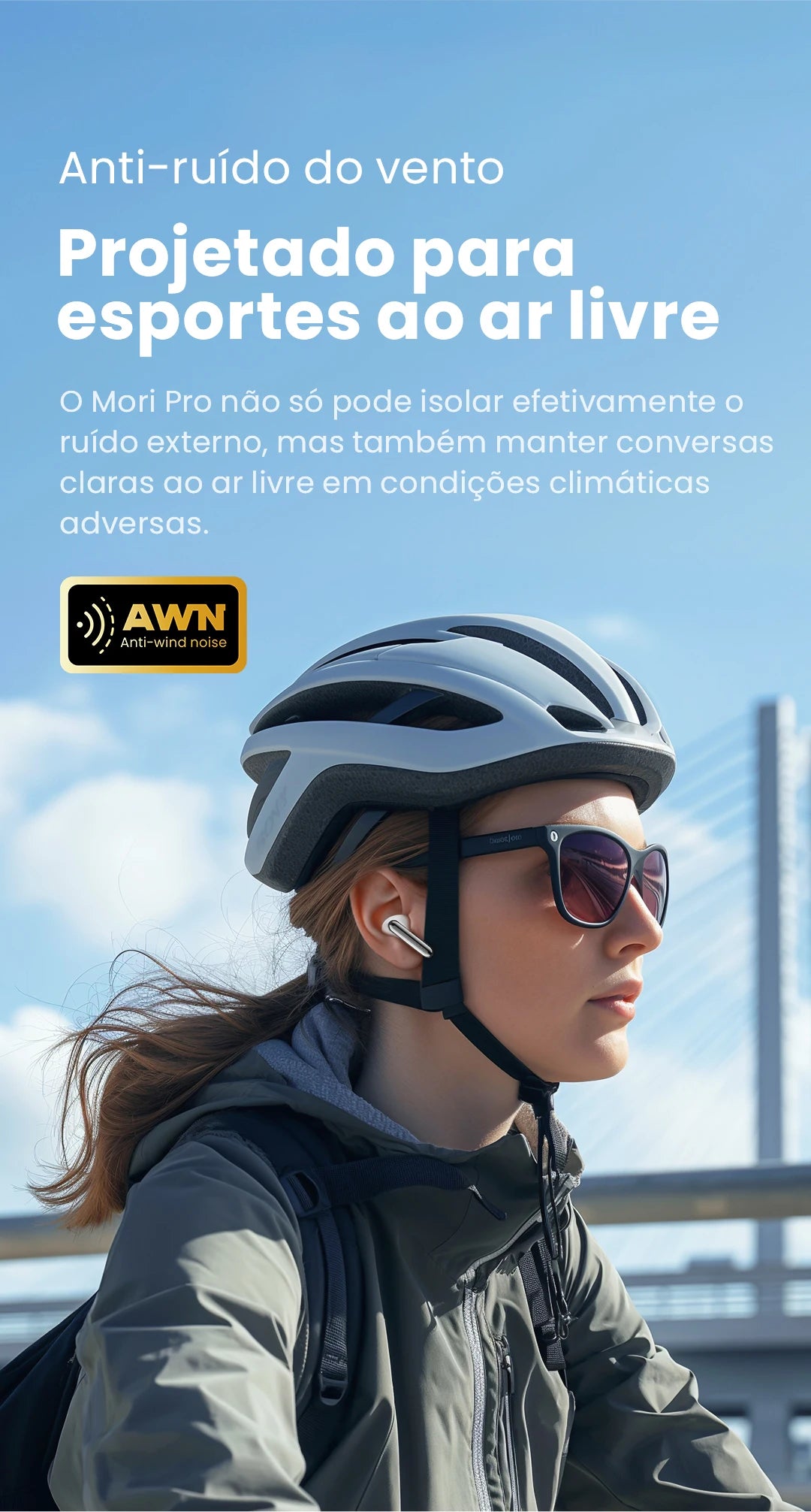 🎧 HAYLOU Mori Pro – Fone Bluetooth 5.4 com Cancelamento de Ruído Ativo -43dB