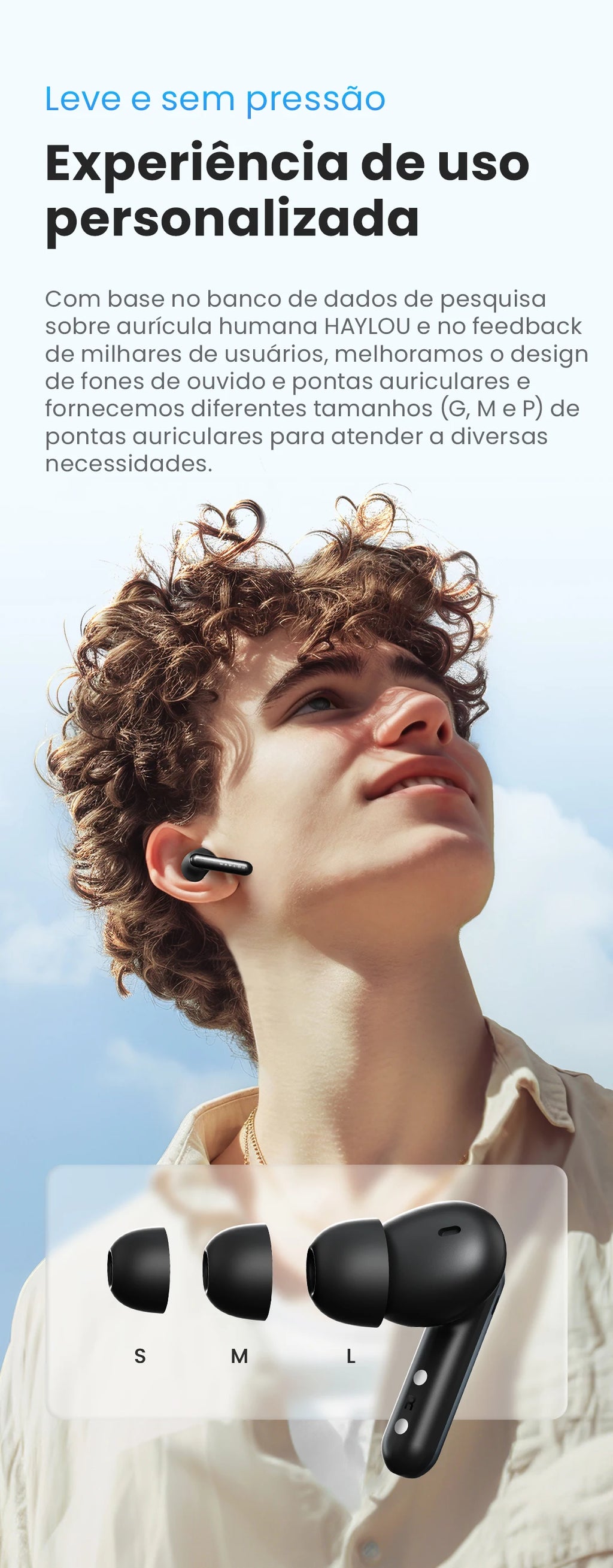 🎧 HAYLOU Mori Pro – Fone Bluetooth 5.4 com Cancelamento de Ruído Ativo -43dB