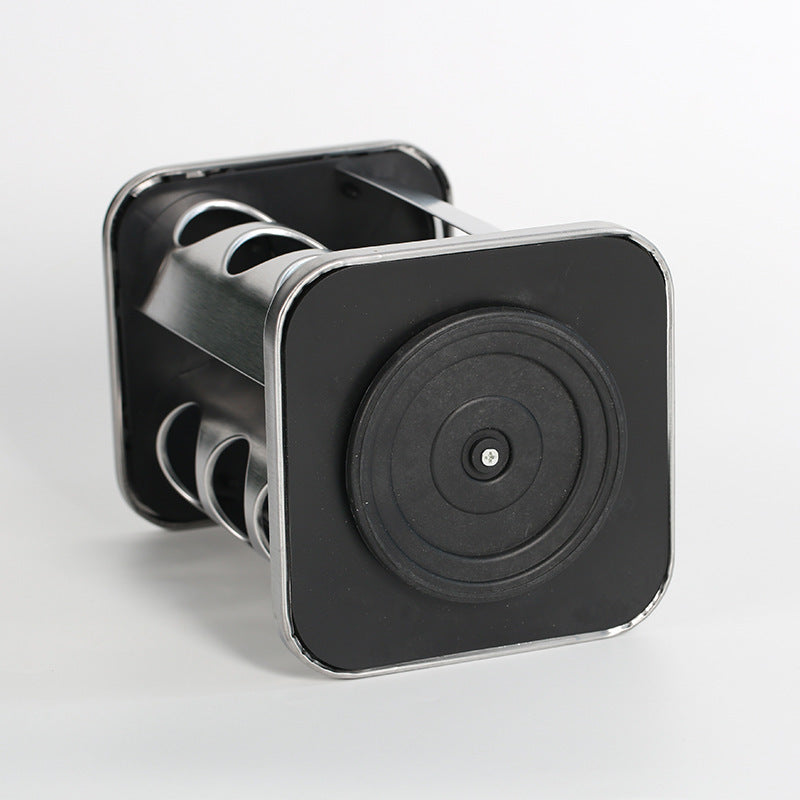 Conjunto de temperos rotativos de vidro e aço inoxidável.